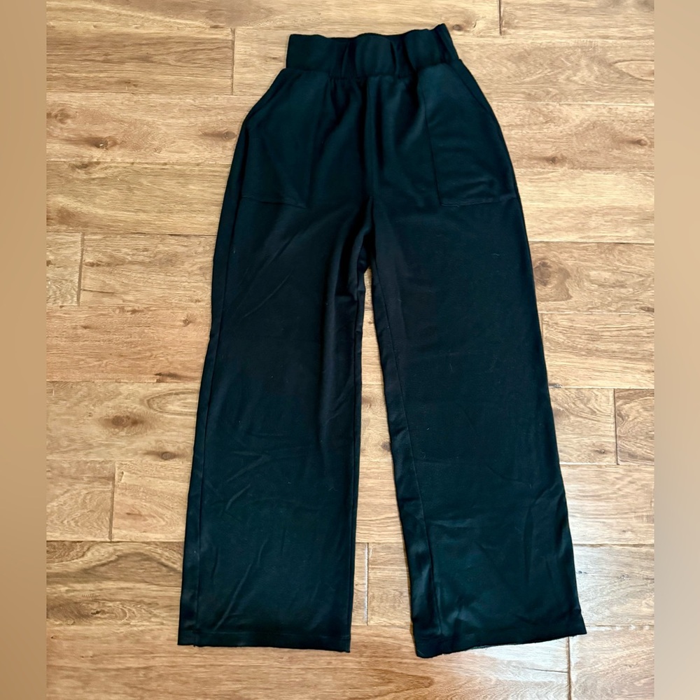 🖤 SAVVI Black Wide Leg Women's Pants